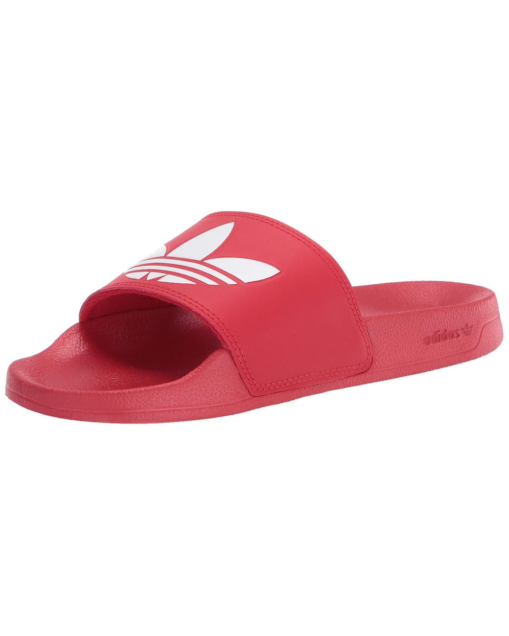 adidas red flip flops