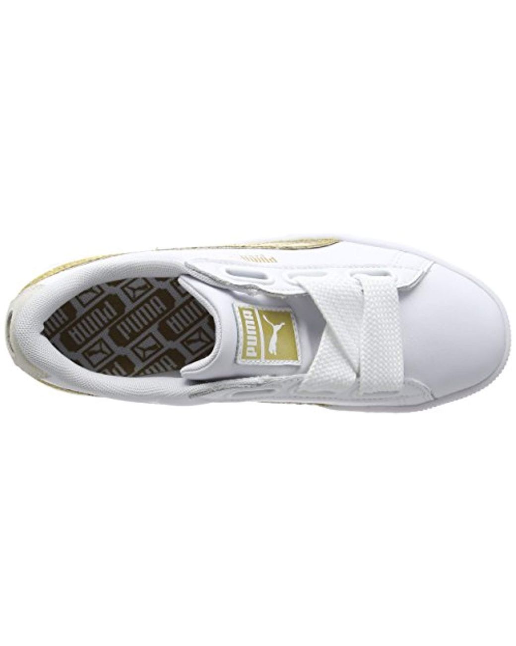 puma white gold trainers