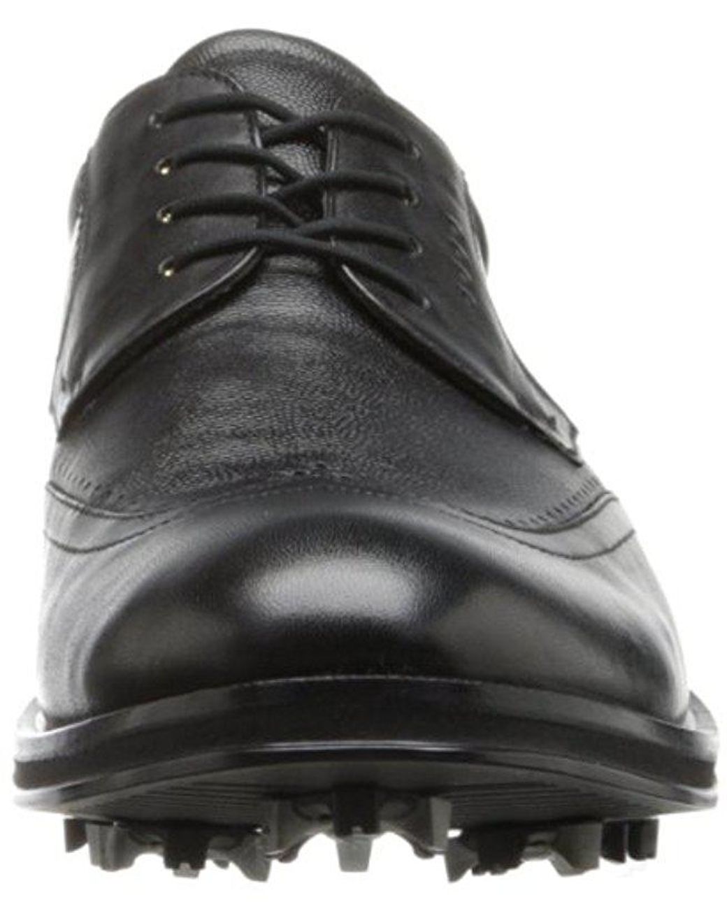 Ecco Leather New World Class Golf Shoe in Black for Men | Lyst