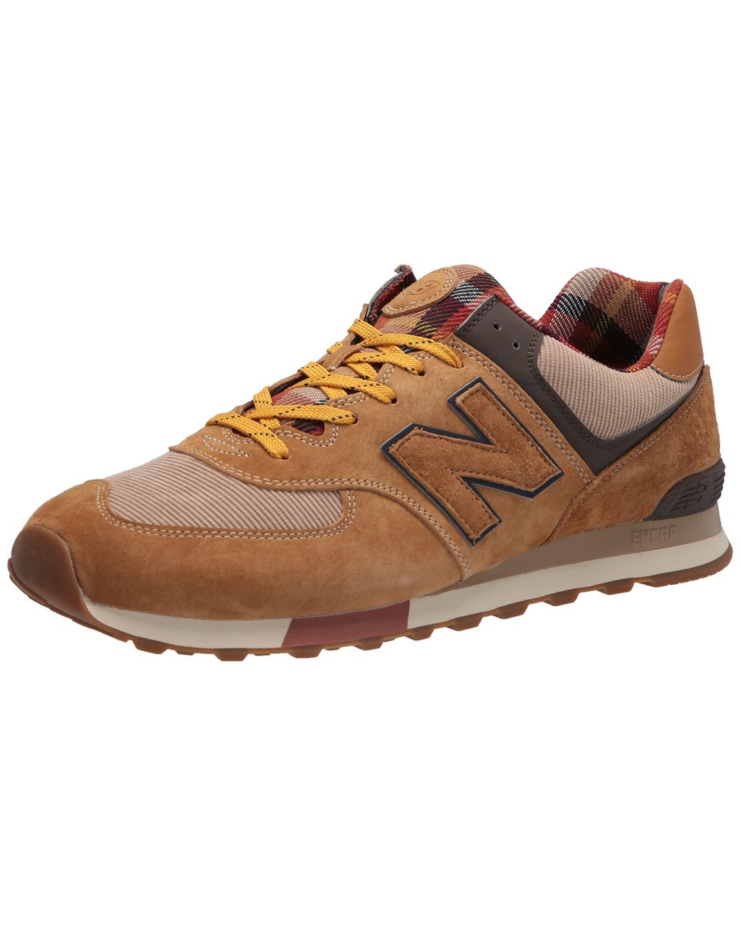 New Balance 574 V2 Plaid Sneaker in Brown for Men | Lyst