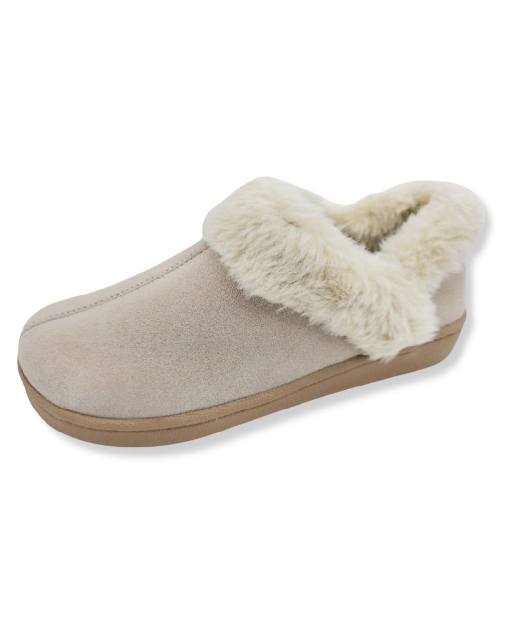 Plush Faux Fur Lined Indoor Outdoor House Slippers For