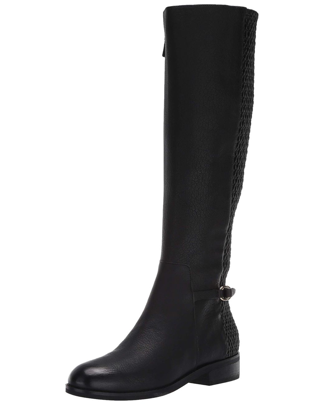 Cole Haan Leather Isabell Stretch Boot Mid Calf in Black Leather (Black ...