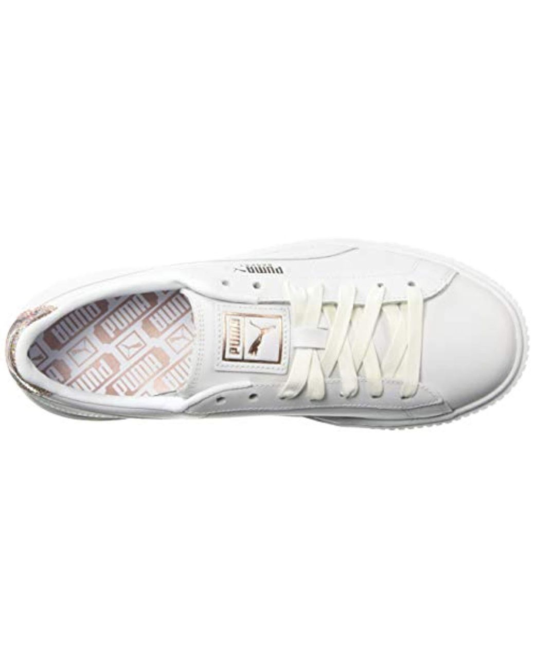 PUMA Basket Platform Rg White rose Gold Shoes Lyst UK