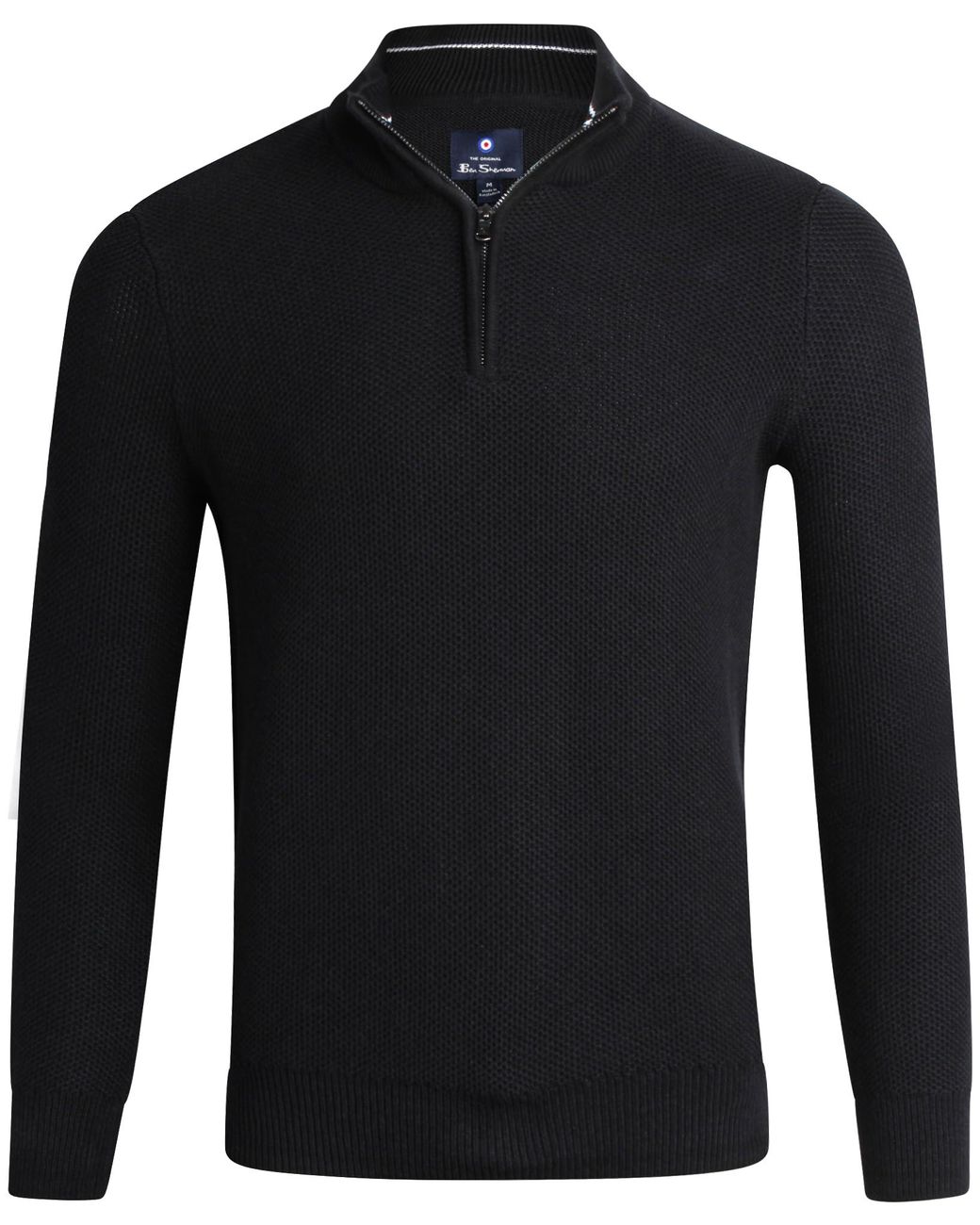Ben Sherman Casual Cozy Pullover Quarter Zip Sweater For in Black for Men Lyst UK