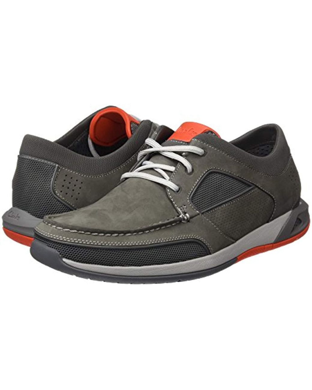 Clarks Ormand Sail Boat Shoes in Grey for Men | Lyst UK