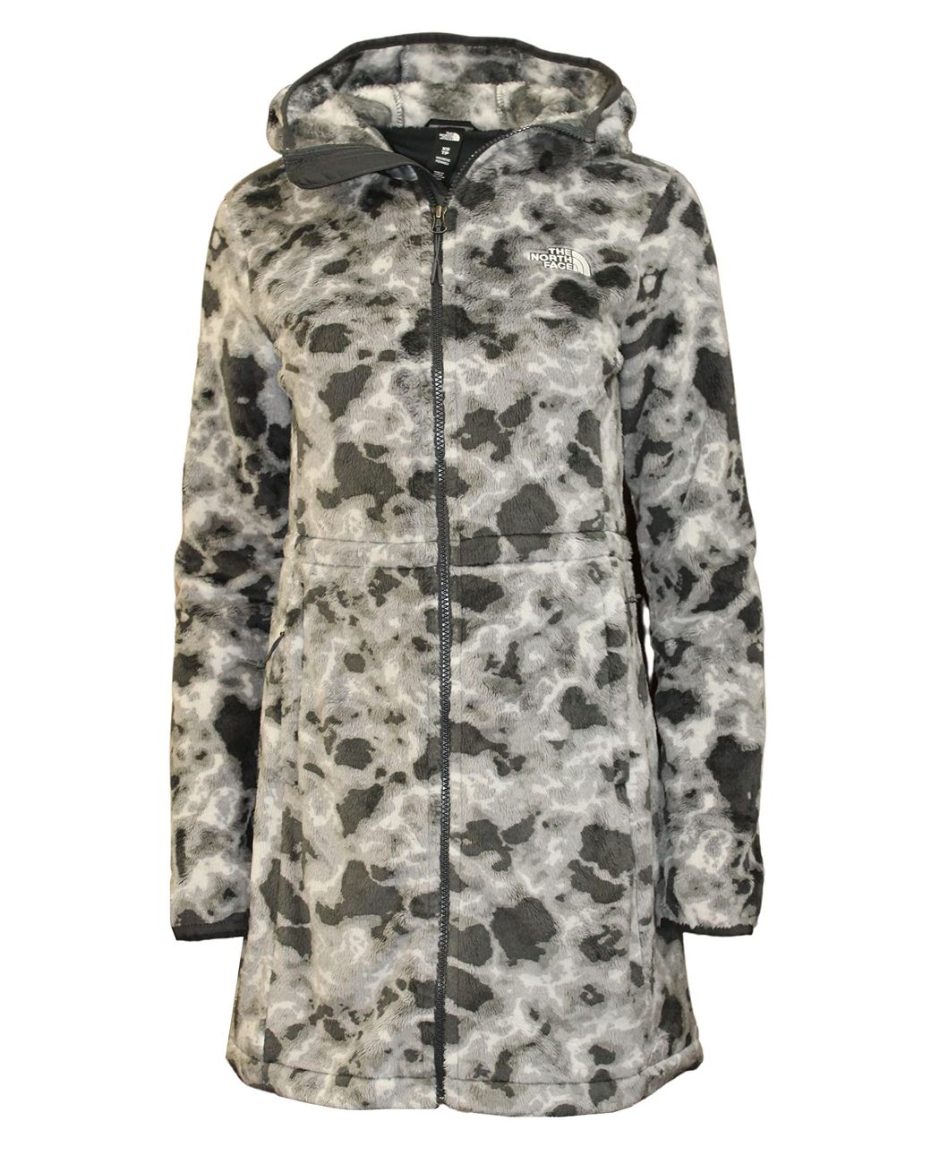 The North Face Osito Long Sleeve Hooded Parka Jacket in Grey | Lyst UK