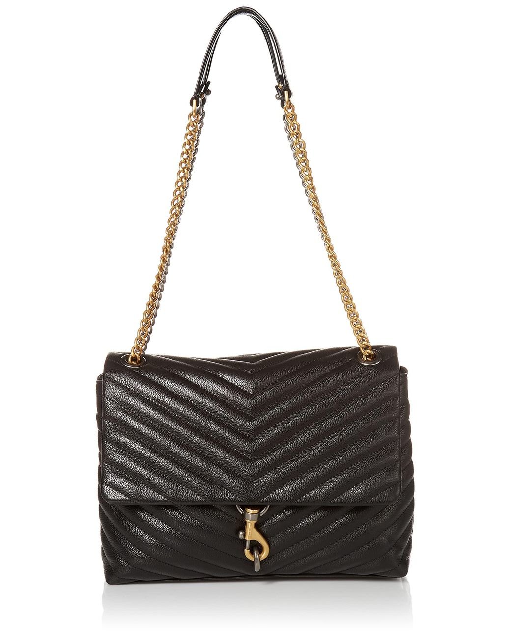 Rebecca Minkoff Womens Edie Flap Shoulder Bag in Black Lyst