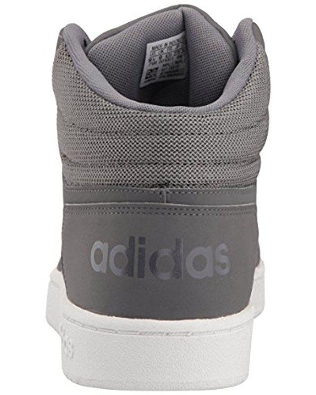 adidas Leather Vs Hoops Mid 2.0 in Grey /Grey /Grey (Gray) for Men | Lyst