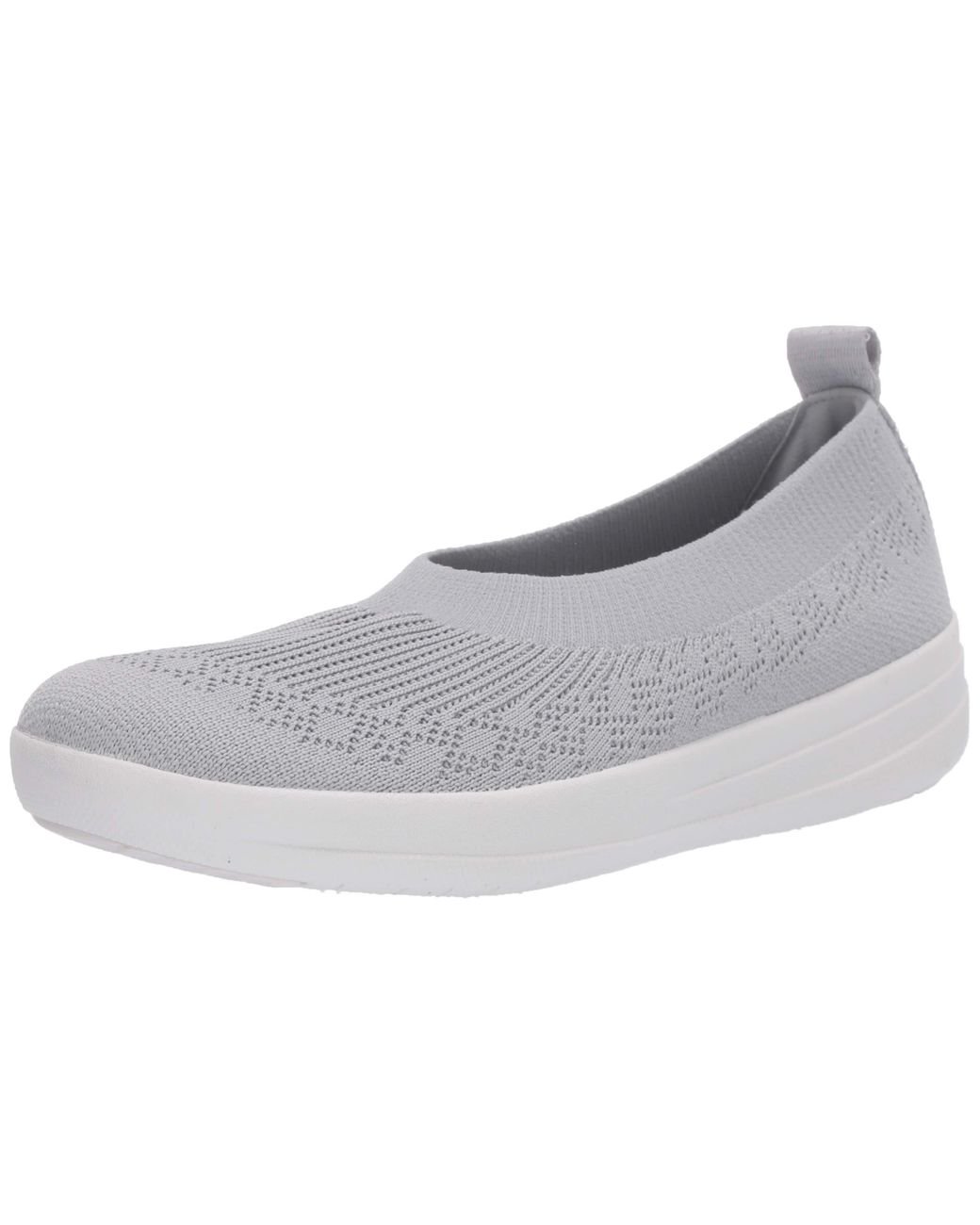 Fitflop Synthetic Uberknit Crystal Ballet Flats in Pearl (Gray) - Save ...