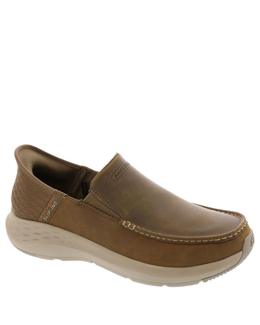 Skechers Parson-oswin Slip-in Moccasin in Brown for Men | Lyst