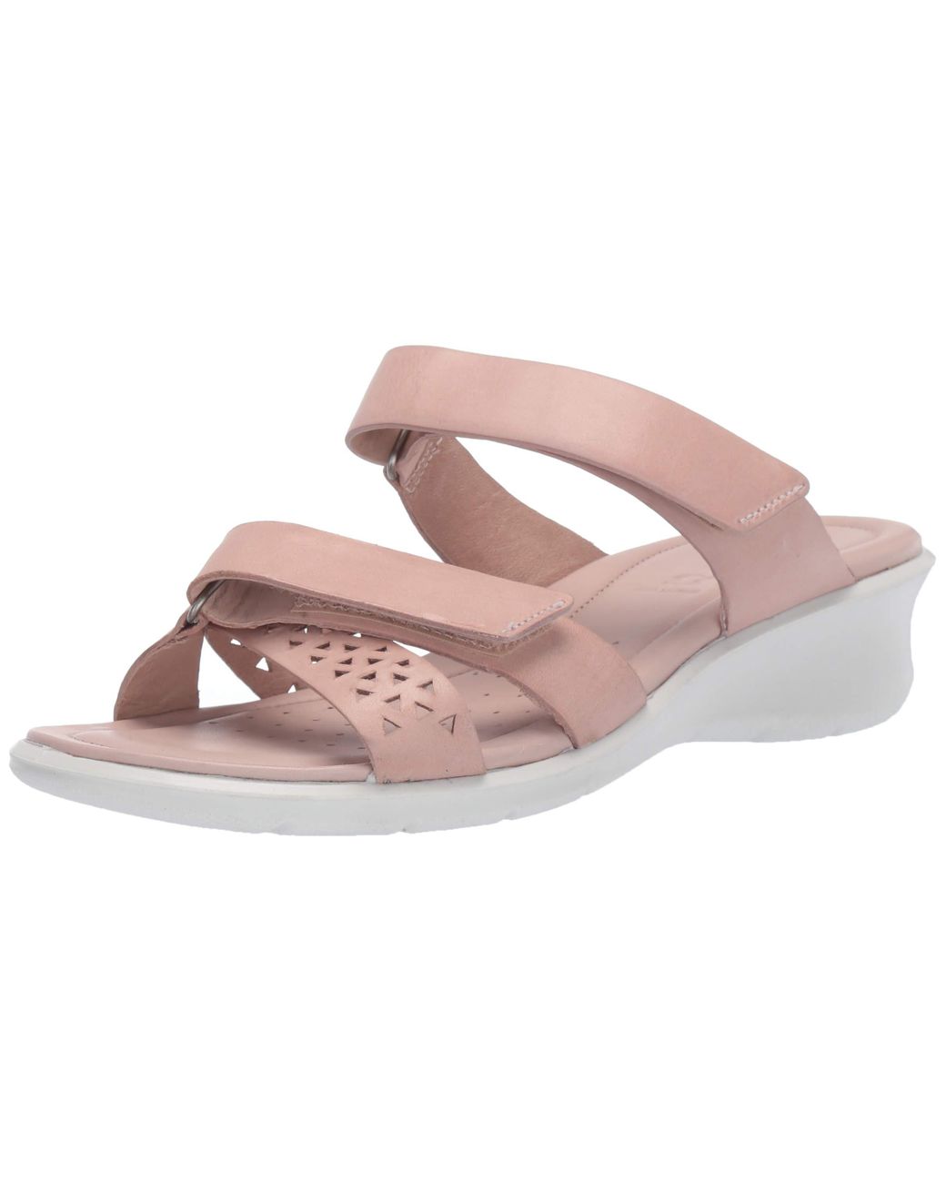 Ecco Leather Felicia Slide Sandal in Pink Lyst