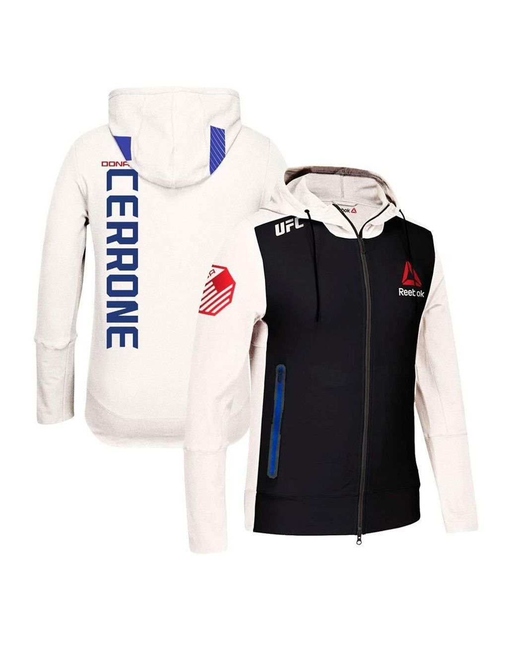 Reebok Chris Weidman Ufc Fight Kit Full zip Official Chalk White Walkout Hoodie in Black for Men Lyst UK
