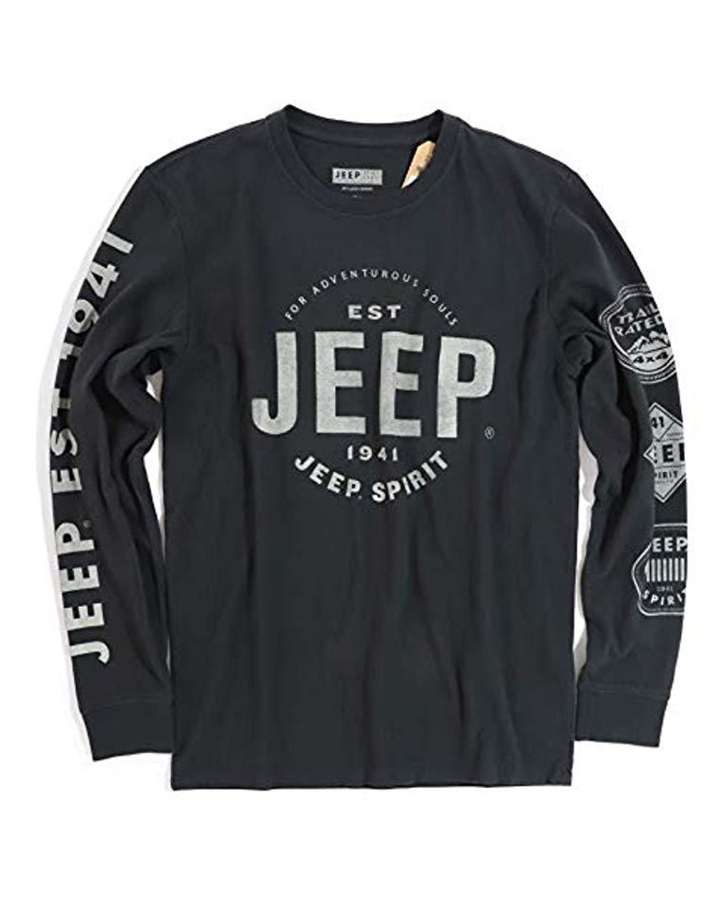 Lucky Brand Long Sleeve Jeep Graphic Tee in Black for Men | Lyst