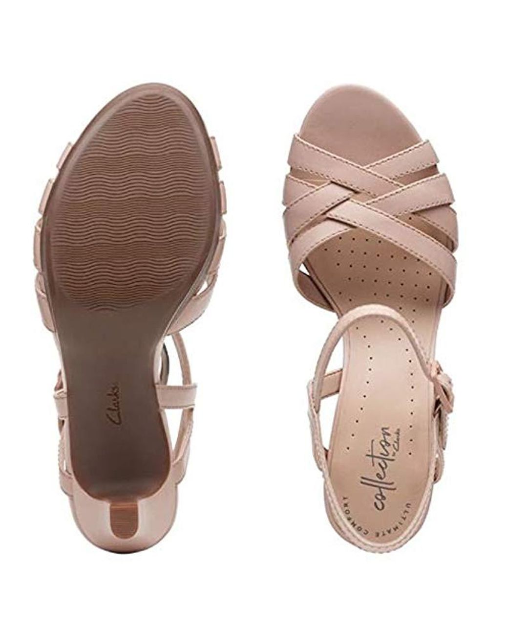 Lingüística Acostumbrar innovación Clarks Adriel Wavy Heeled Sandal in Pink | Lyst UK