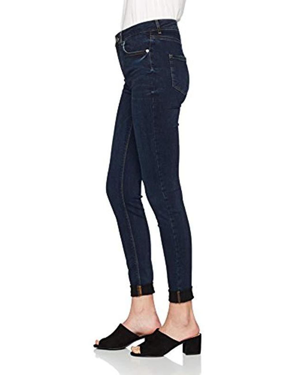 Vero Moda Vmlux Nw Super Slim Jeans Ba033 Noos Dark Blue Denim | Lyst UK