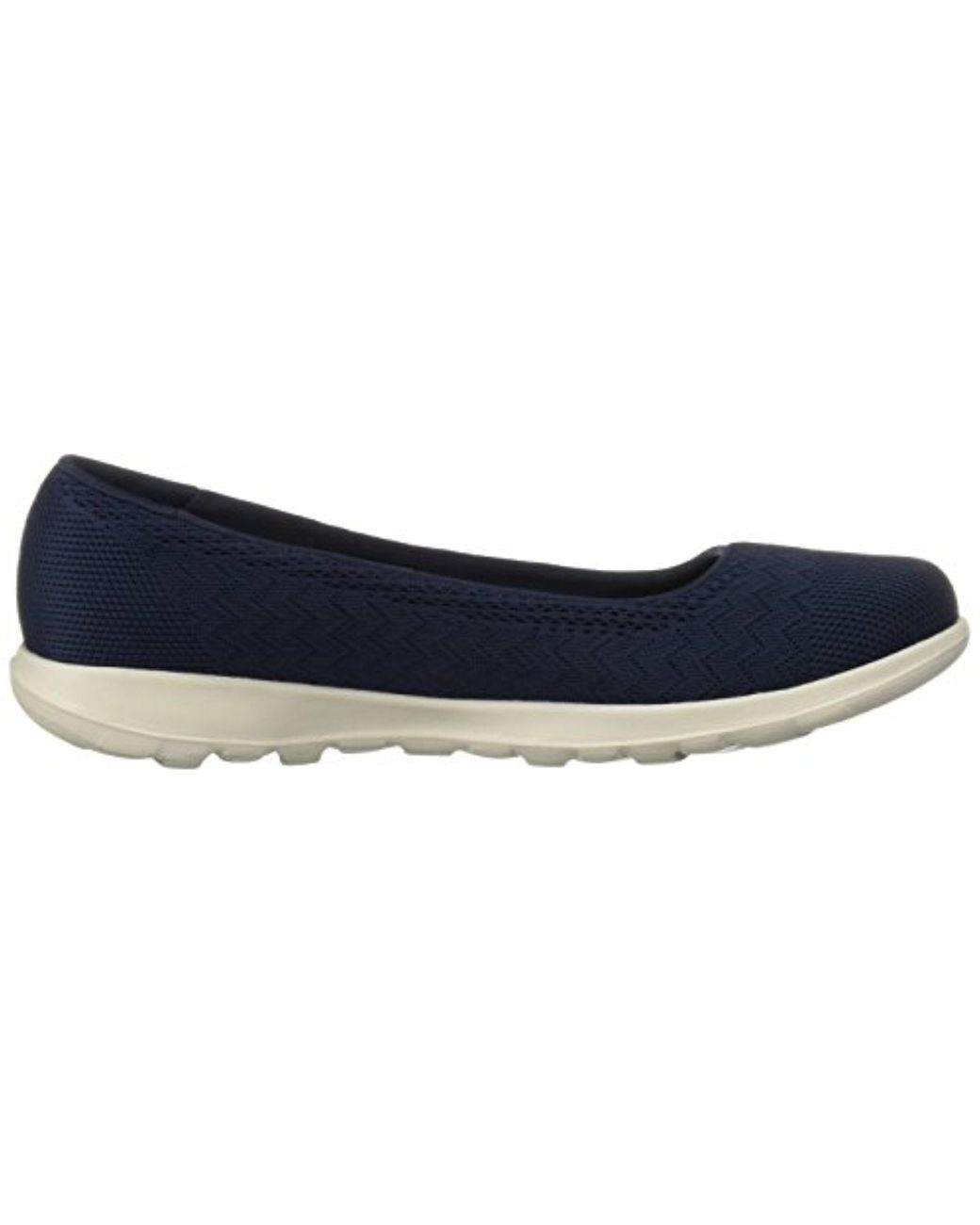 Skechers Go Walk Lite-15400 Wide Ballet Flat in Blue | Lyst