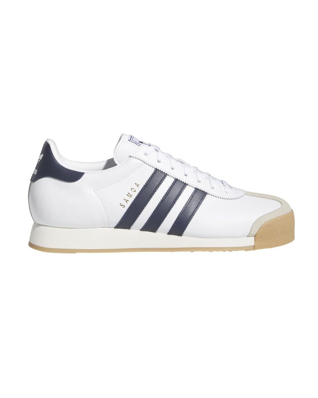 adidas Mens Samoa Lace Up Sneakers Shoes Casual White, White