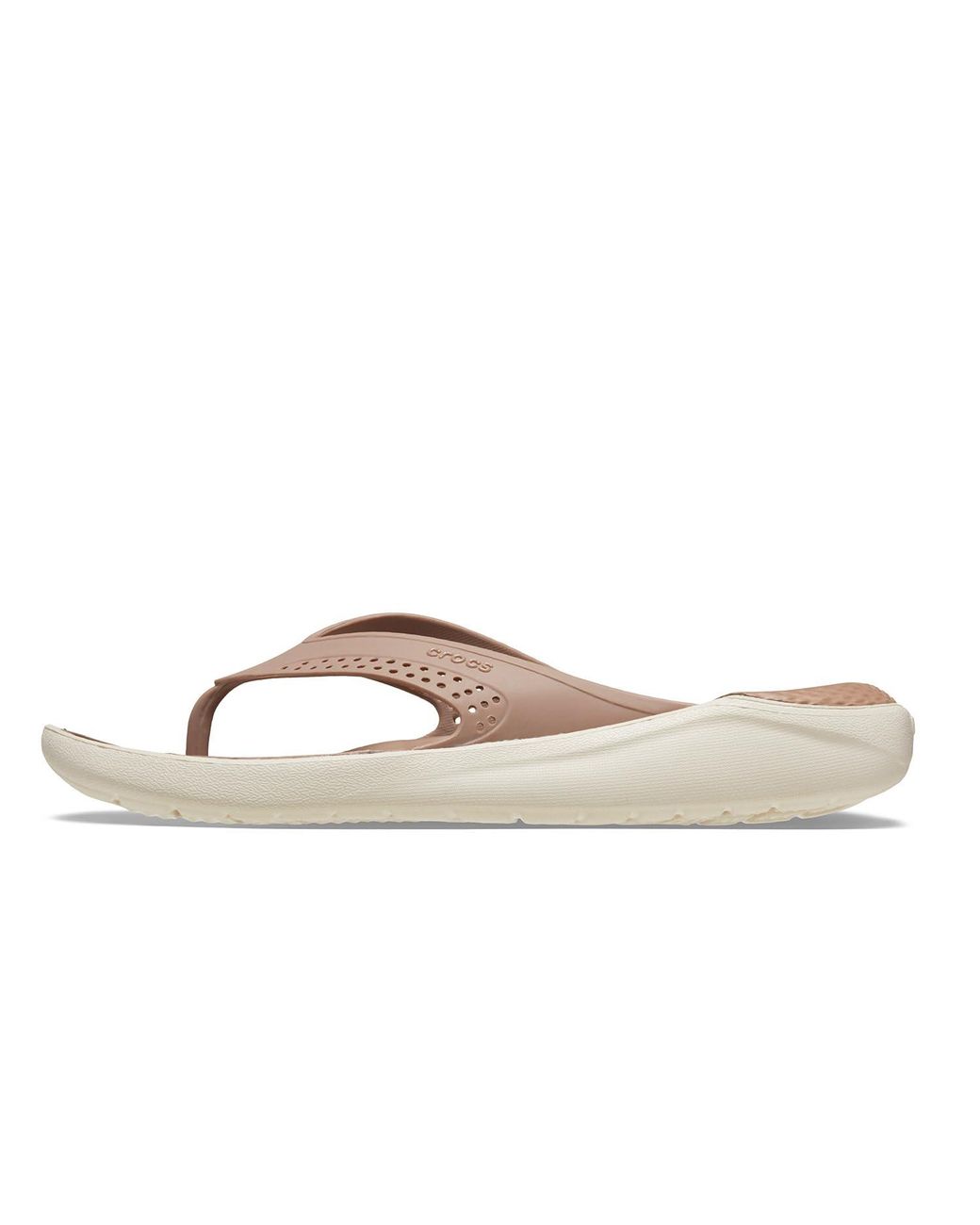 Crocs Literide Flip Flop in Brown Lyst UK