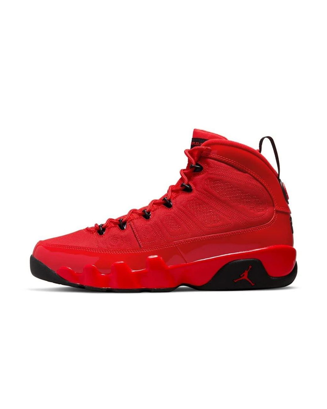 Silver black red jordan 9 hotsell