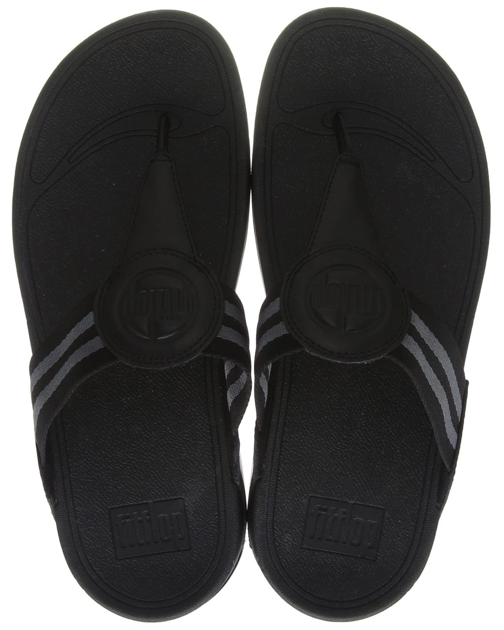 Fitflop Walkstar Toe Post Sandals Wedge In Black Lyst Uk
