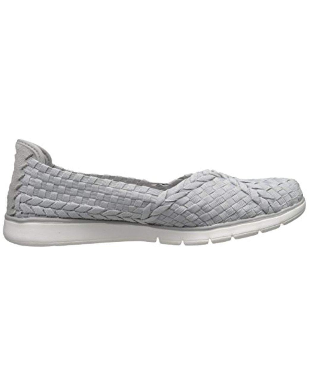 Skechers Bobs From Pureflex Fashion Slip-on Flat in Gray/White (Gray) | Lyst