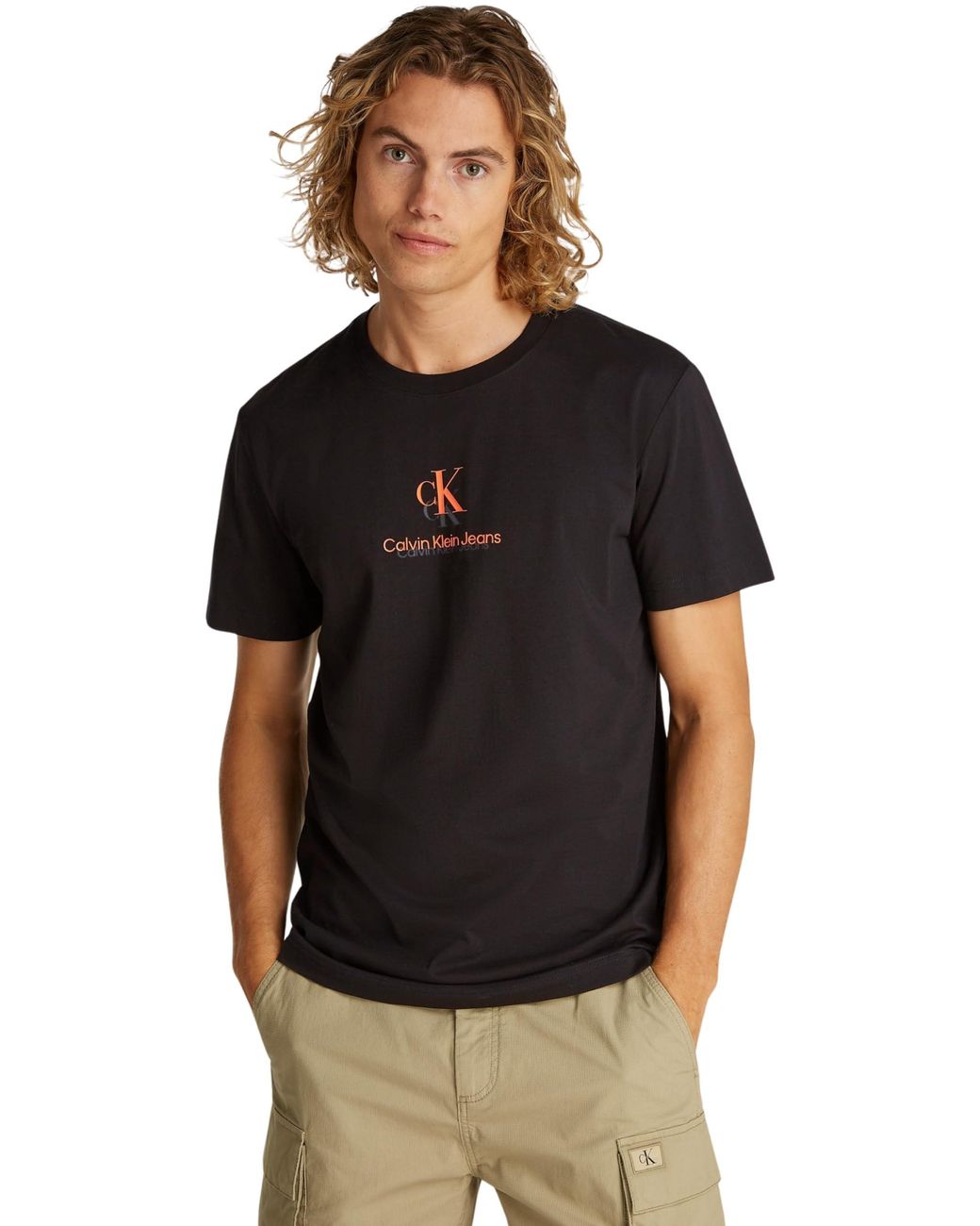 Calvin Klein Jeans SHADOW LOGO TEE T-shit Impimu00e9 Zalando