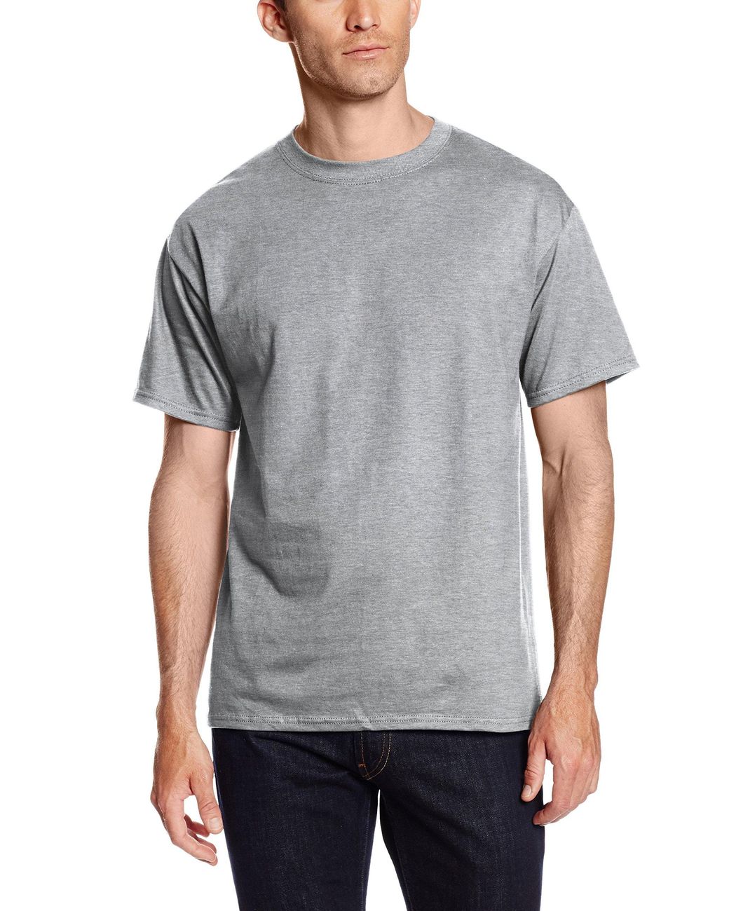 Hanes 6.1 Oz. Beefy-t (5180) in Light Steel (Gray) for Men - Save 70% ...