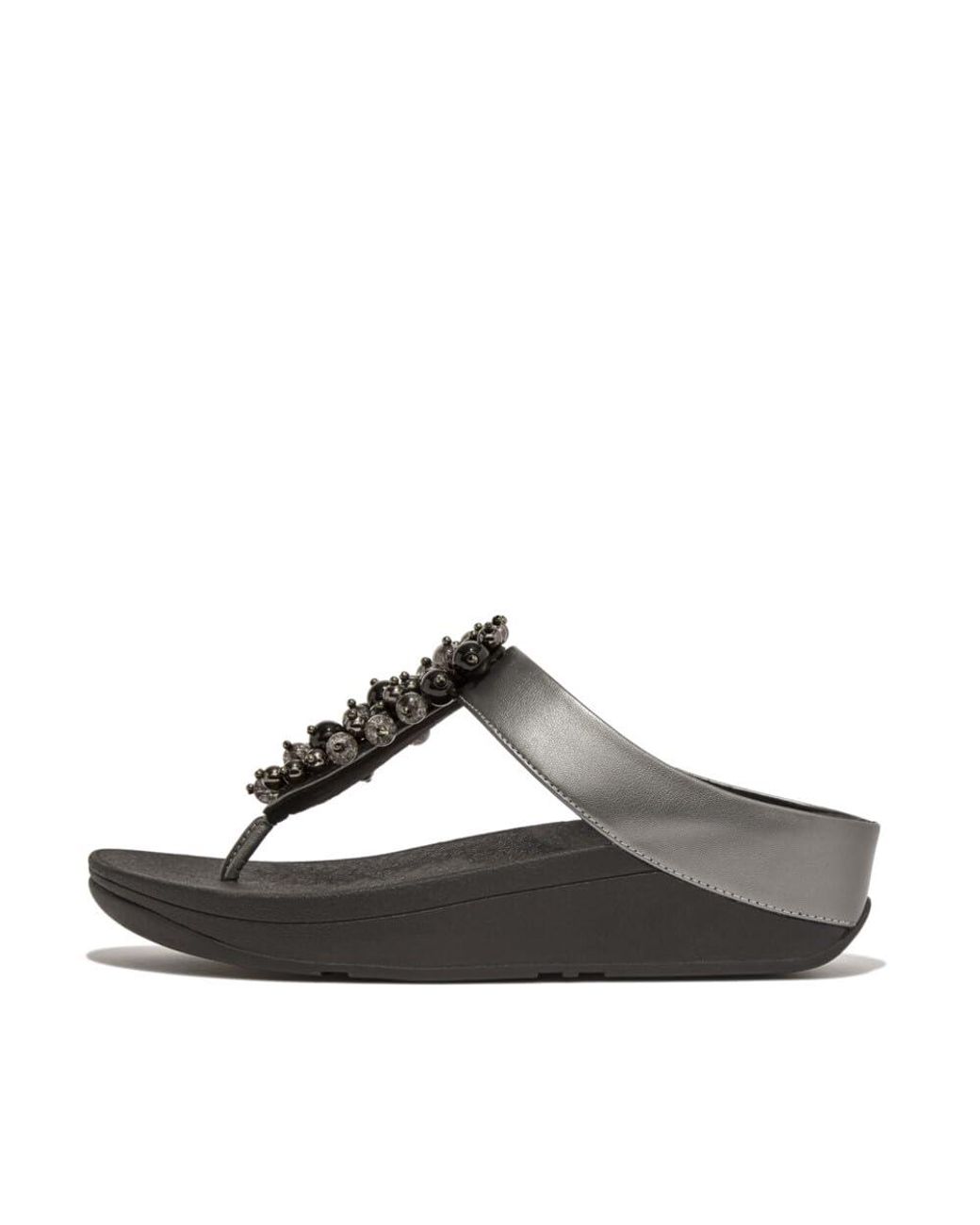 Black beaded flip flops 2025