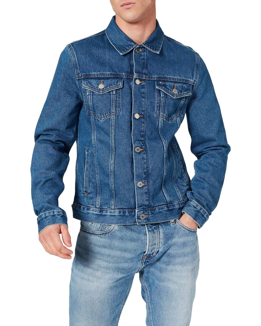 Tommy Hilfiger Trucker Jkt Rgd Portland Indigo Jacket in Blue for Men |  Lyst UK