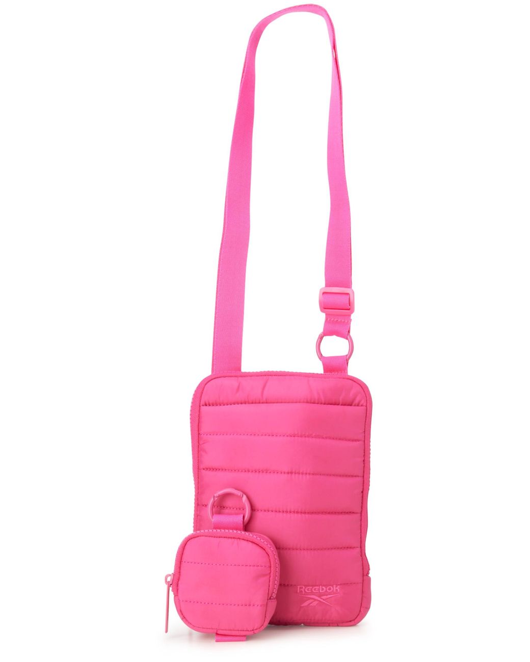 Reebok Pink Hera Quilted Crossbody Sling Purse Shoulder