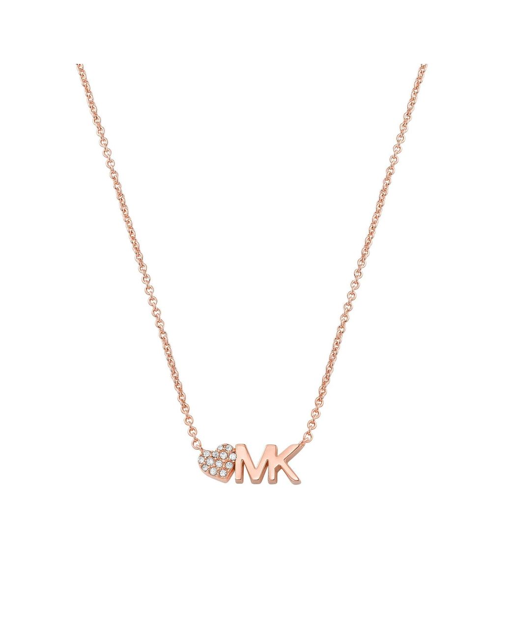 Michael Kors Rose Gold-tone Brass Pendant Necklace in Metallic | Lyst UK
