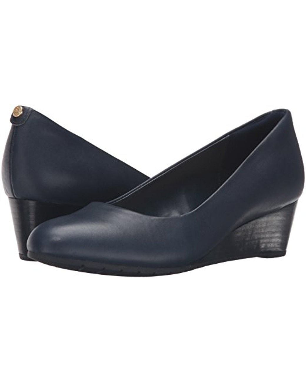 Clarks Leather Vendra Bloom Wedge Pump 