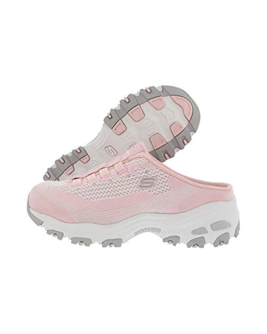 Skechers Sport D'lites Slip-on Mule Sneaker in Pink | Lyst