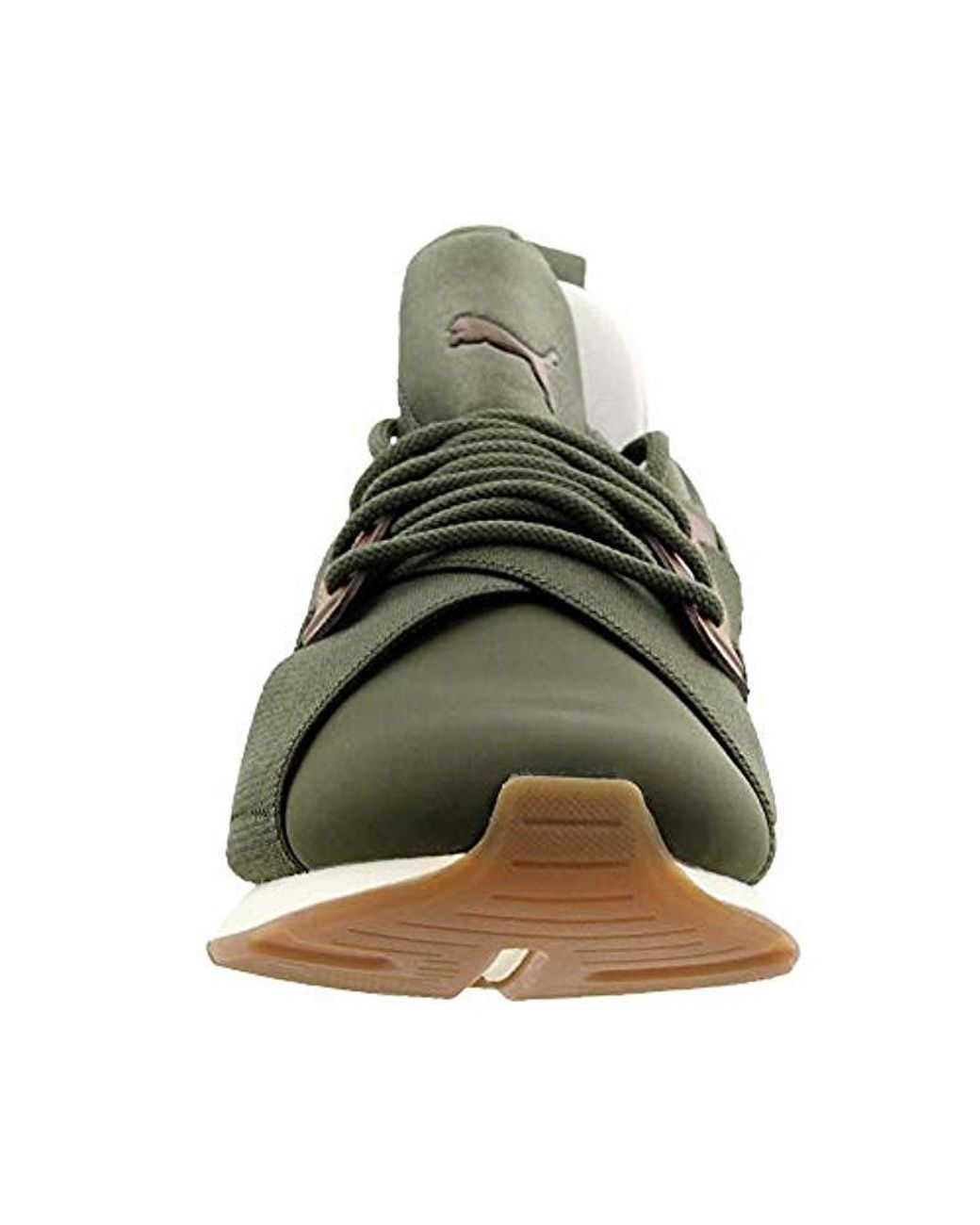 PUMA Muse Wn's Sneaker in Forest Night-Metallic Bronze (Green) | Lyst