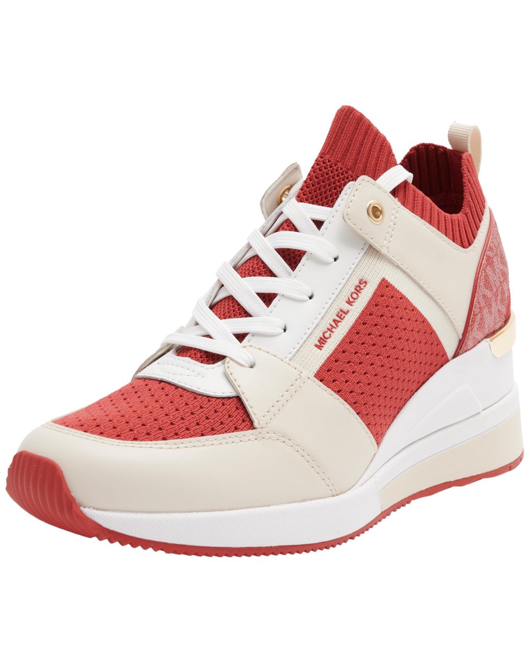 Michael Kors 43h3gefs3d-994 Georgie Knit Trainer Crimson Multi Uk