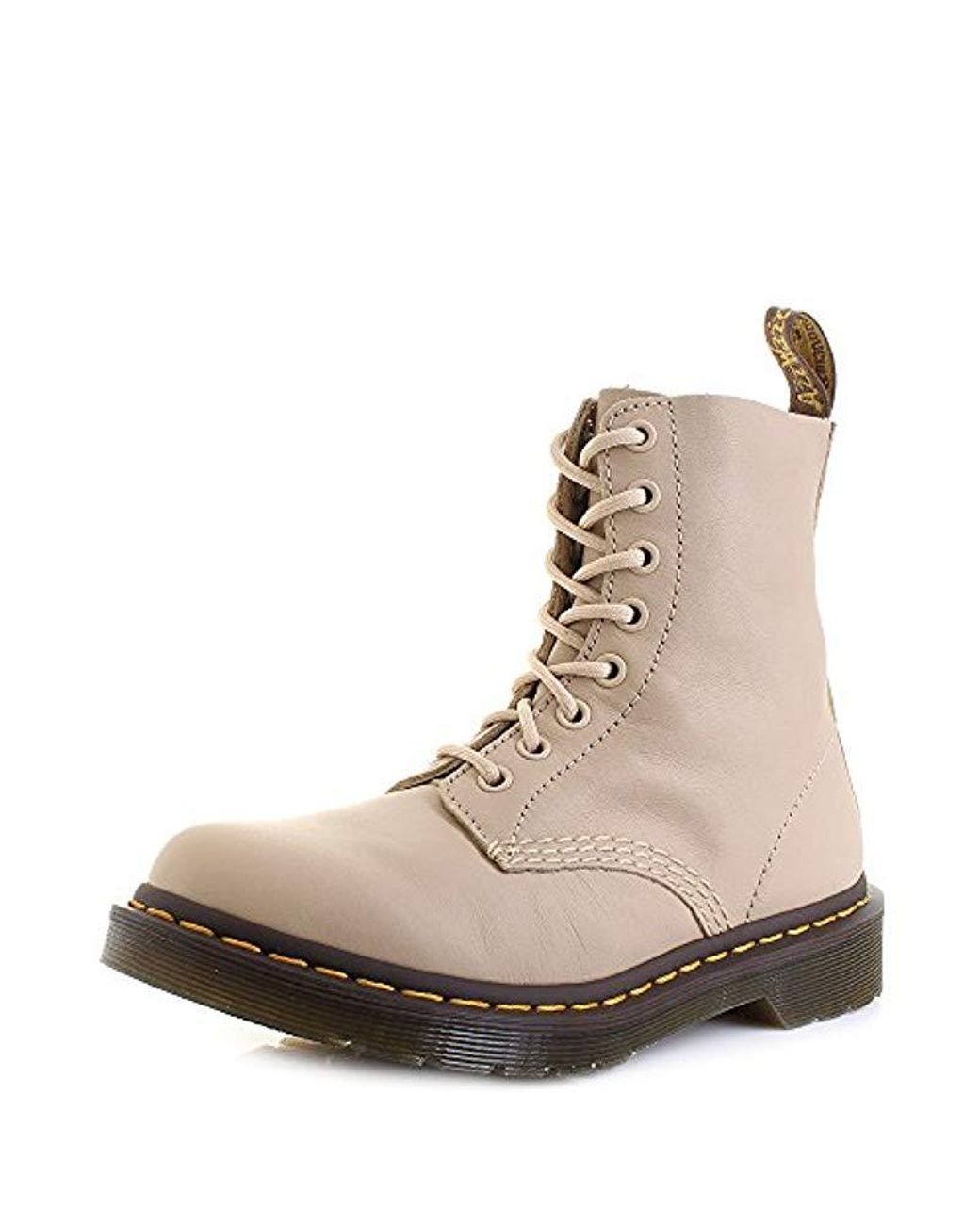 Dr. Martens S Pascal Nude Virginia Leather Dm Ankle Boots in Natural | Lyst  UK