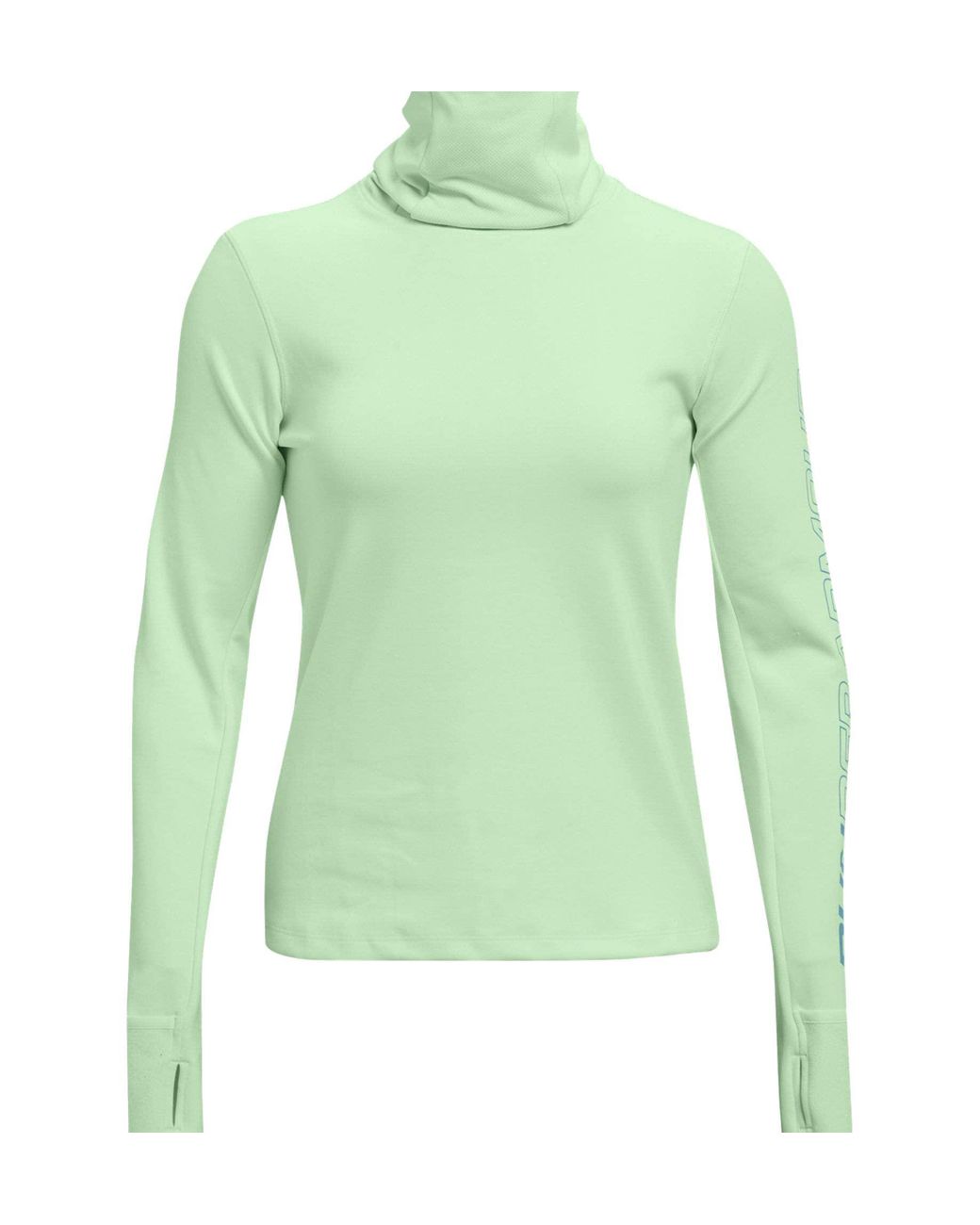 Under Armour Empowered Funnel Neck Running Top in Green