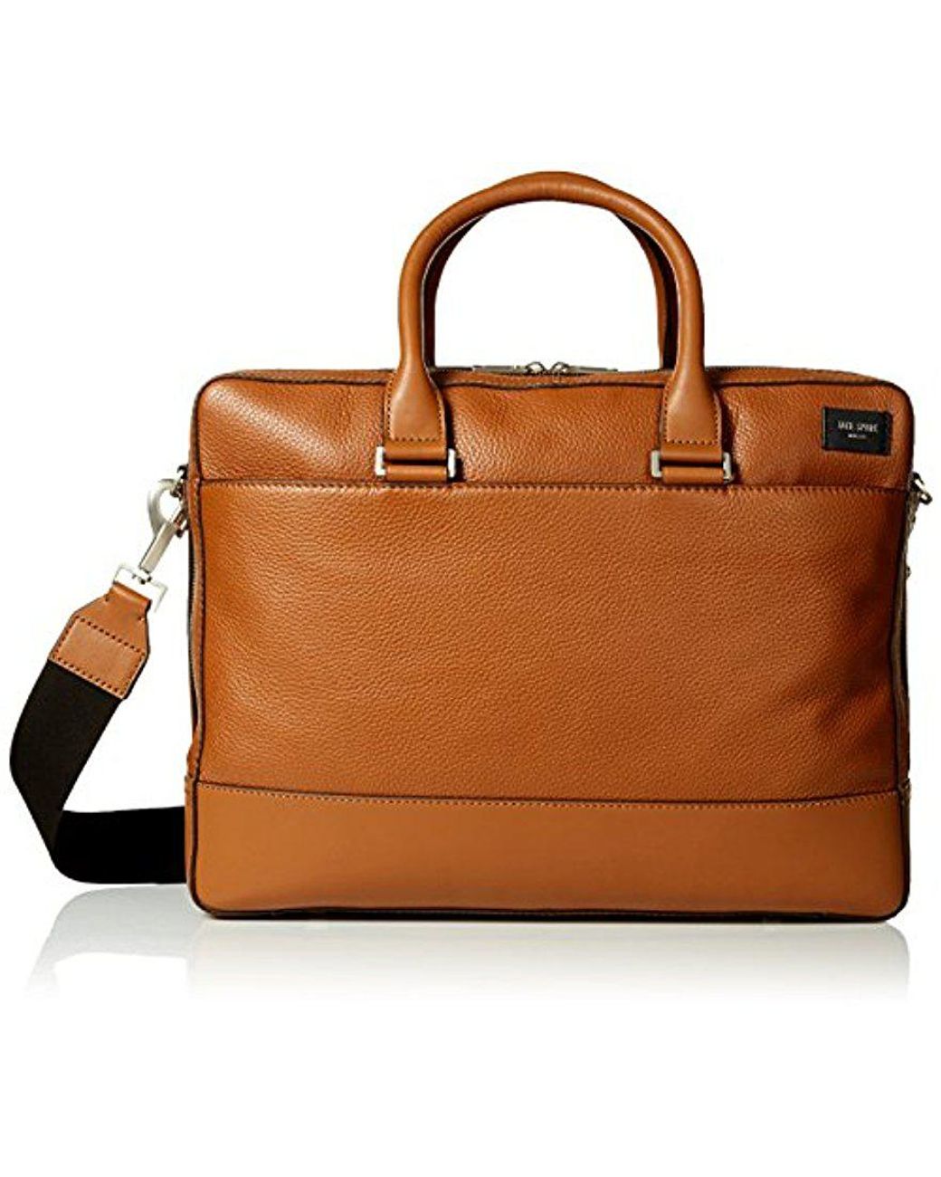 Jack Spade Pebble Leather Overnight Brief in Brown for Men Lyst