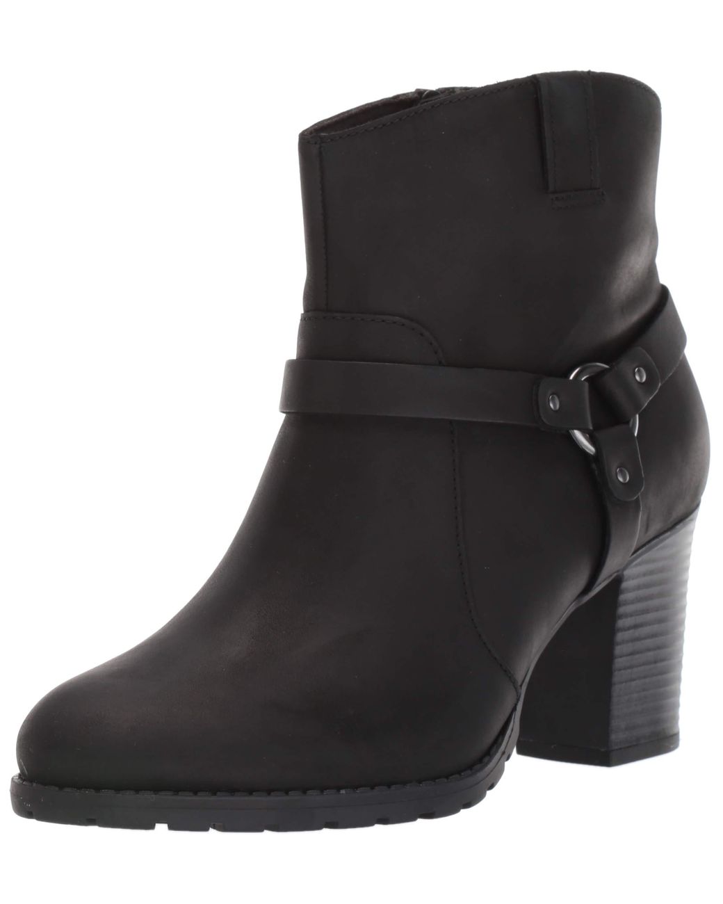 Clarks Verona Rock Ankle Boot in Black Leather (Black) Save 49 Lyst