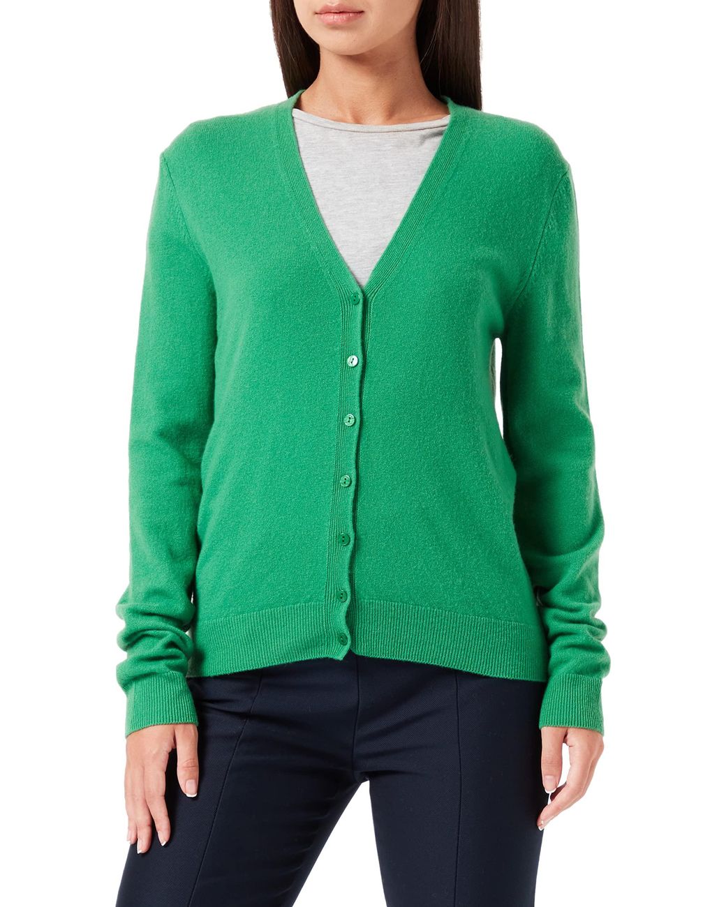 GREY/VEN Lauren Cardigan Sweater In Kelly Green