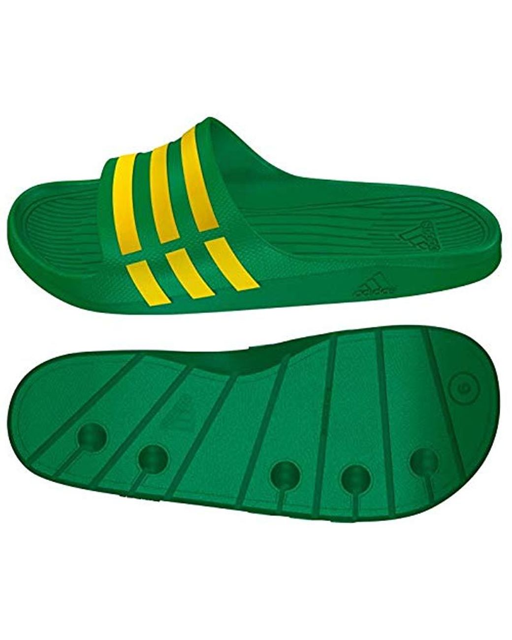 adidas Duramo Slide, Open Toe Sandals (green/yellow) 11 Uk (46 Eu) for Men  | Lyst UK