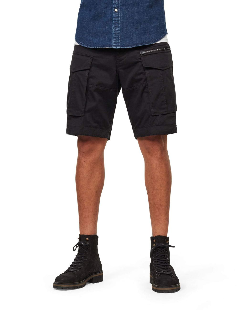 G-Star RAW Rovic Zip Loose 1/2 Shorts in Black for Men - Save 30% - Lyst