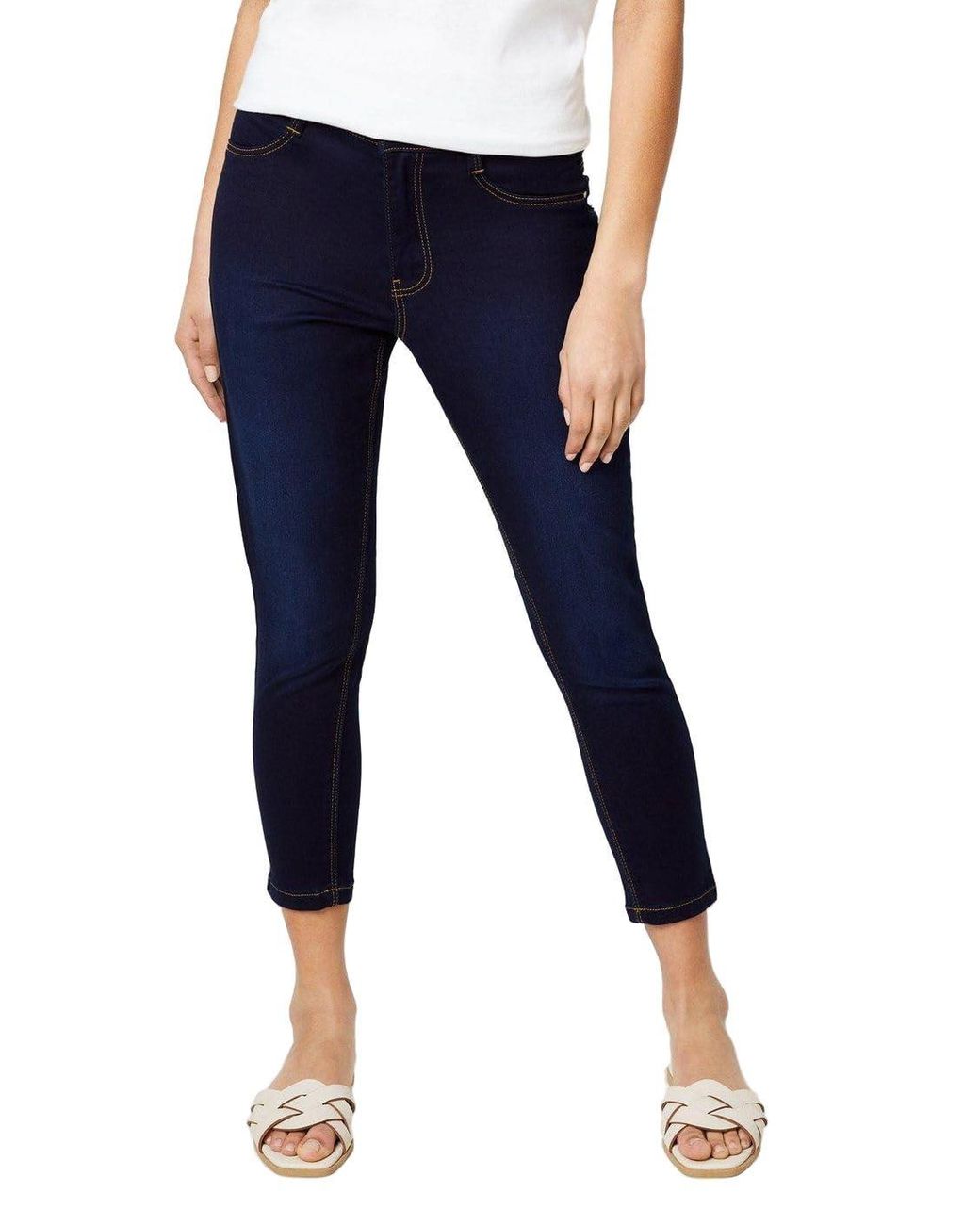 Dorothy Perkins Petite Skinny Ankle Grazer Jeans in Blue Lyst UK