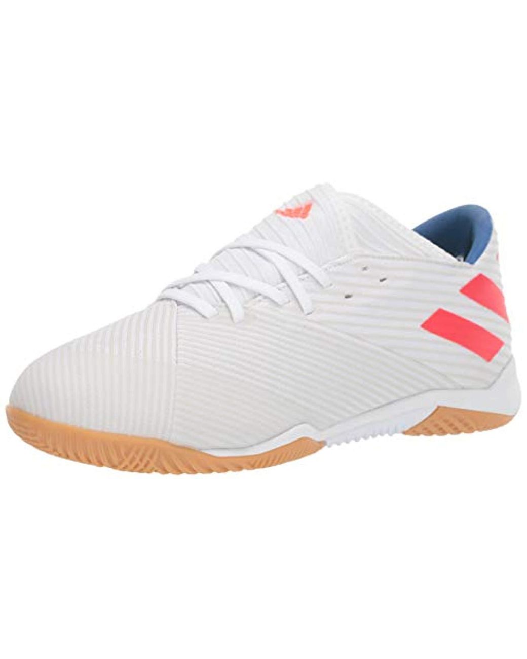 Adidas Lace Nemeziz Messi 19 3 Indoor Soccer Shoe In White For Men