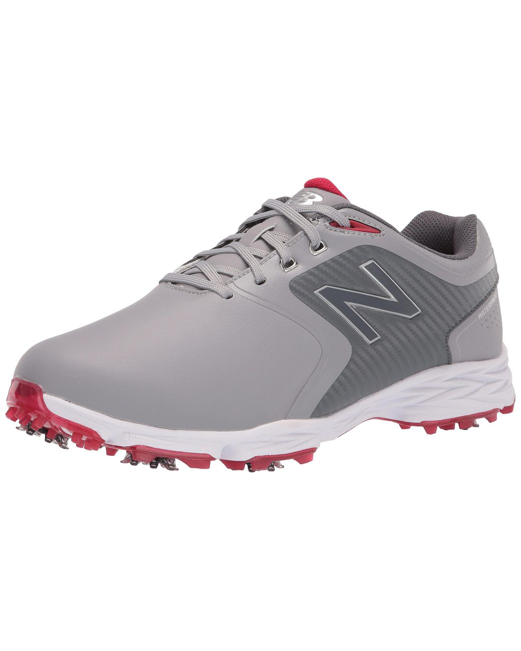 New Balance Leather Striker V2 Golf Shoe in Grey/Red (Gray) for Men - Lyst