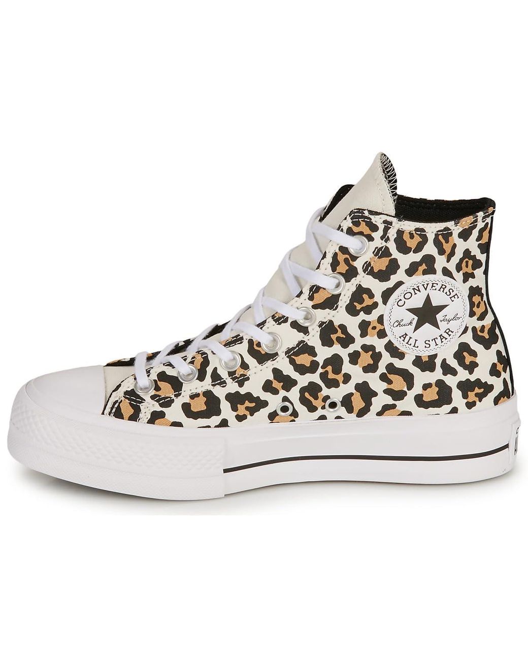 Converse best sale leopard blanche