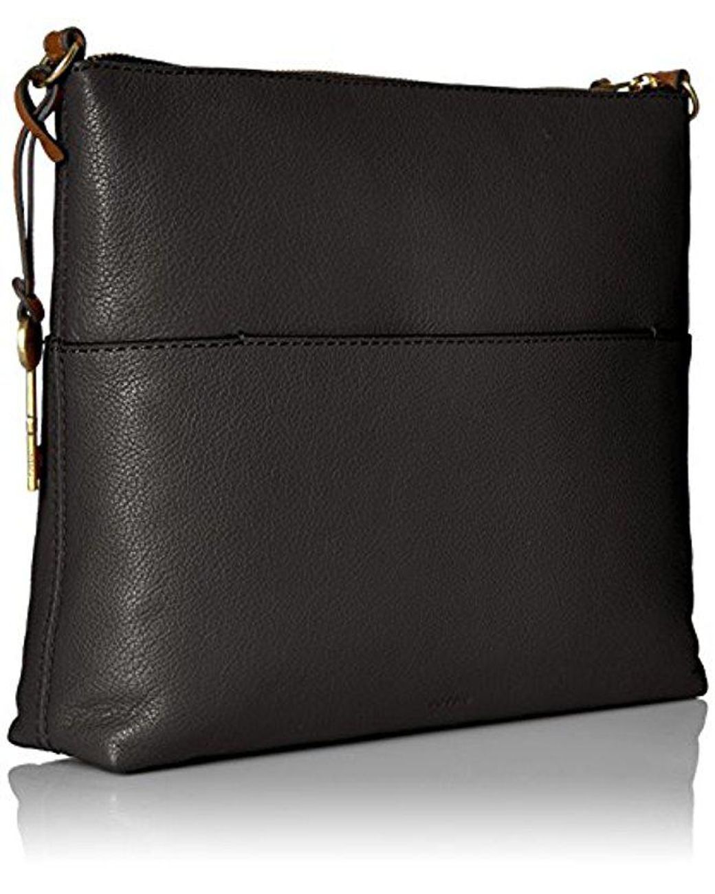 Fossil Fiona Large Crossbody Bag - Black/Gold