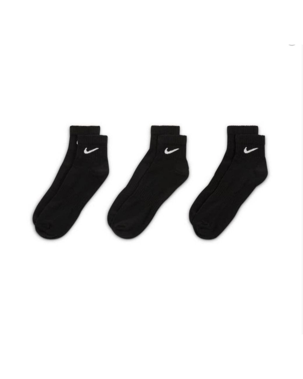 SX7677 Chaussettes de sport courtes pour homme et femme Blanc noir Taille 34 36 38 40 42 44 46 48 50 Nike en coloris Noir Lyst