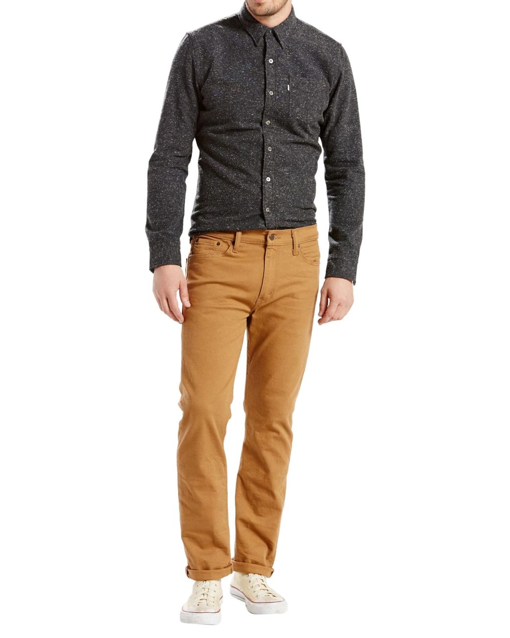 Levi s 513 Slim Straight Jeans in Black for Men Lyst UK