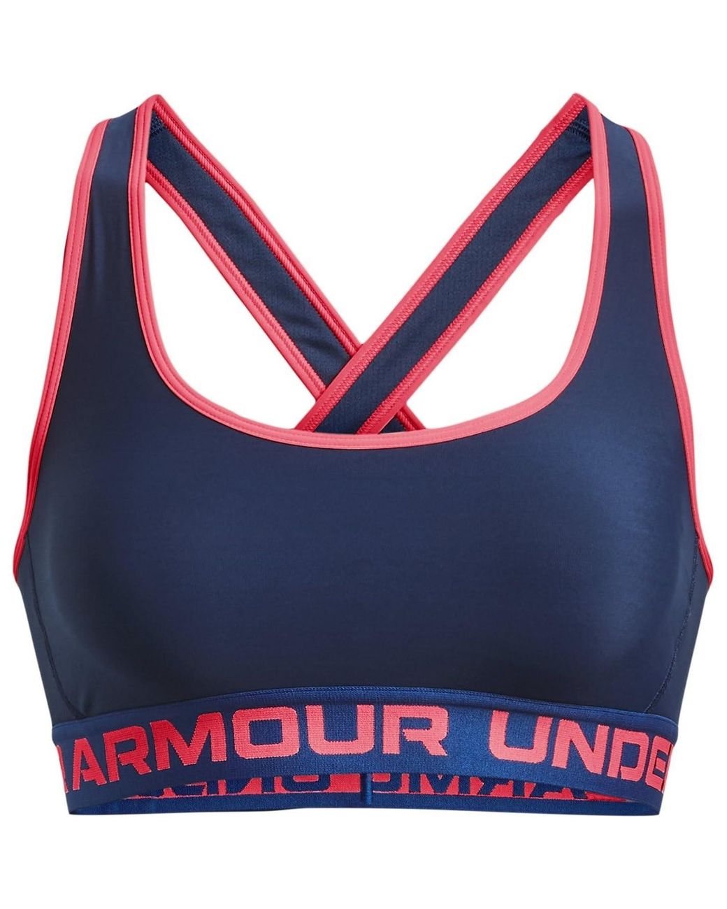 Under Armour Blue Crossback Medium Support Sports Bra